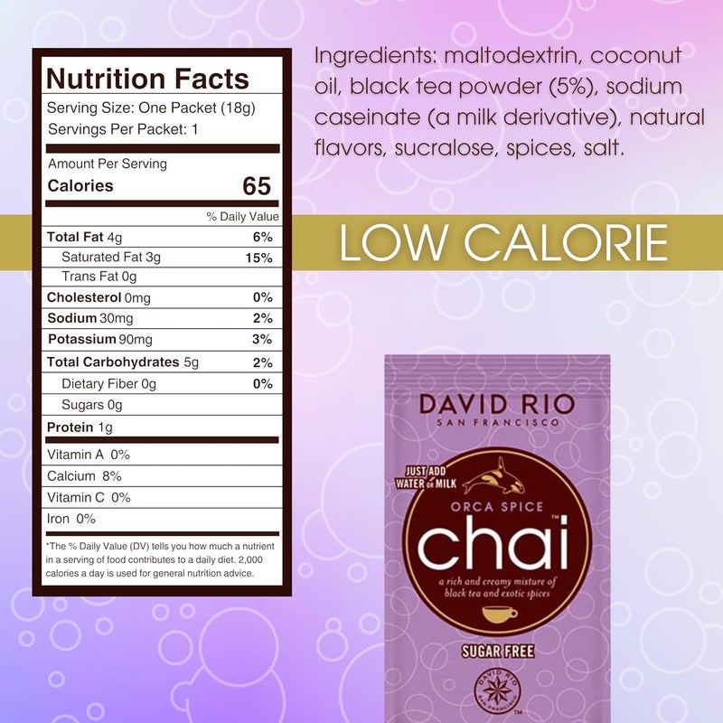 David Rio Orca Spice Chai Tea Latte Mix - Pack of 48 - Image 2